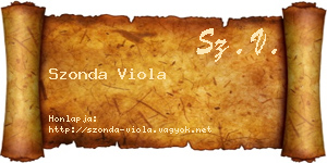 Szonda Viola névjegykártya